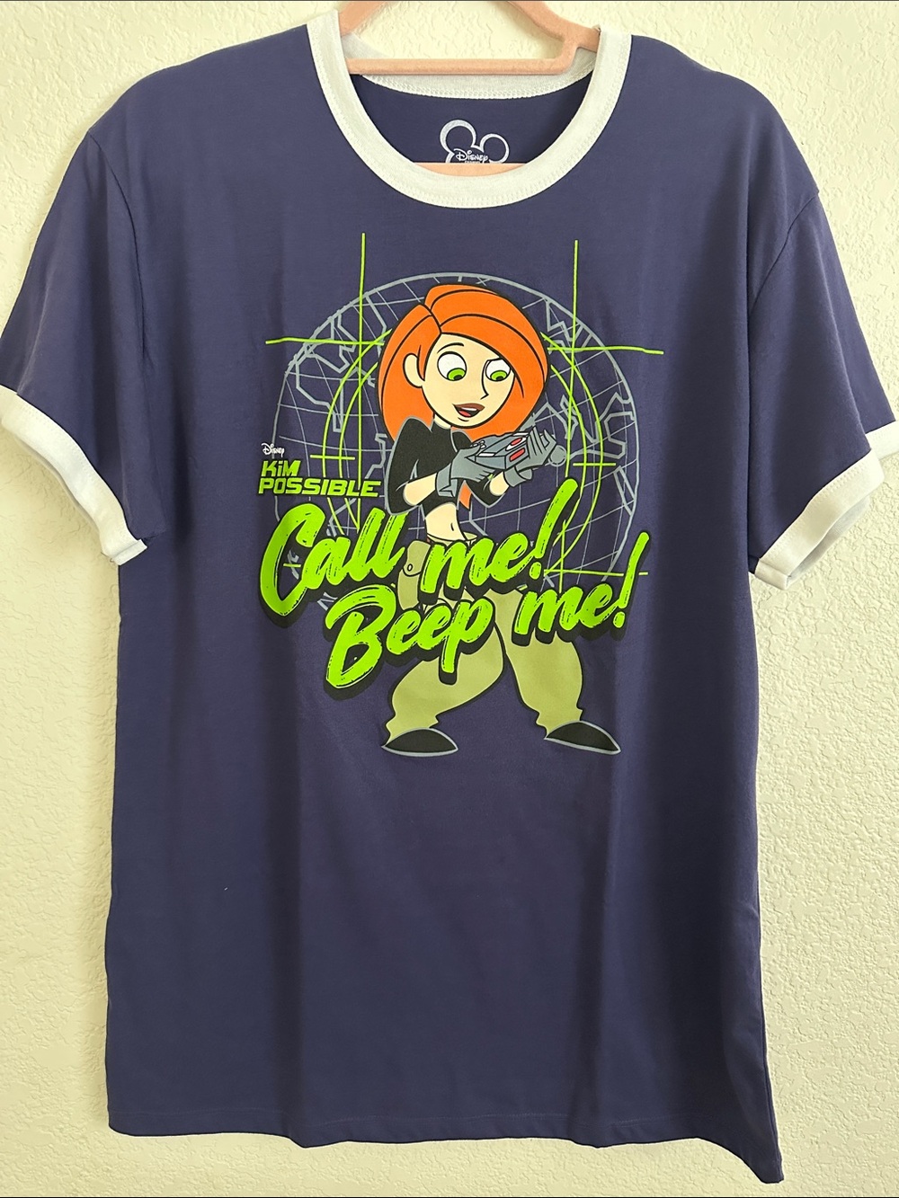 Disney Navy Ringer Tee with Kim Possible Graphic